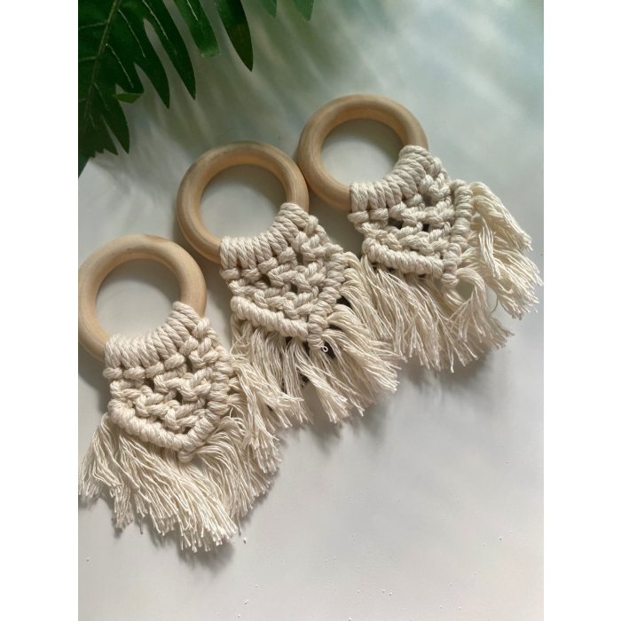 Baby Macrame Rings, Natural Baby Toy